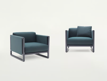 PORTOFINO - Upholstered garden armchair with removable cover with armrests by Paola Lenti - view 3